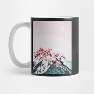 Mountains, Moon, Nature, Fashion print, Scandinavian art, Modern art, Wall art, Print, Minimalistic, Modern Mug